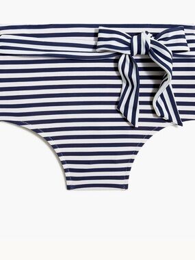 J. Crew Navy and White Striped Bikini Bottom with Bow SZ S & matching top SZ L